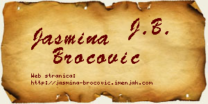 Jasmina Broćović vizit kartica